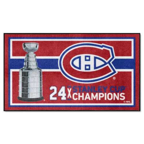 Fan Mats Montreal Canadiens Dynasty 3Ft. X 5Ft. Plush Area Rug