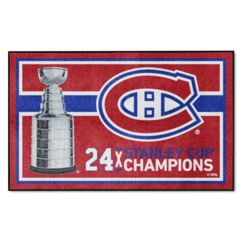 Fan Mats Montreal Canadiens Dynasty 4Ft. X 6Ft. Plush Area Rug