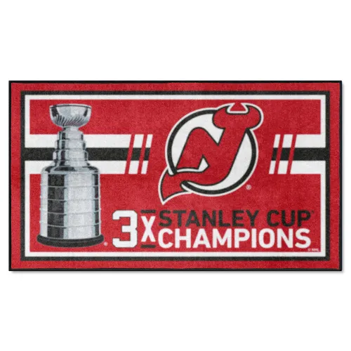 Fan Mats New Jersey Devils Dynasty 3Ft. X 5Ft. Plush Area Rug