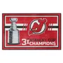 Fan Mats New Jersey Devils Dynasty 4Ft. X 6Ft. Plush Area Rug