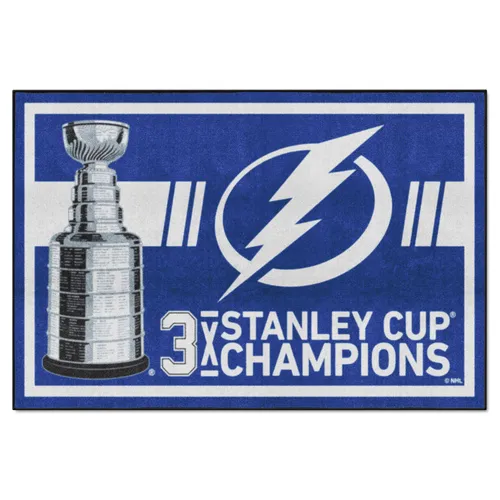 Fan Mats Tampa Bay Lightning Dynasty 5Ft. X 8Ft. Plush Area Rug