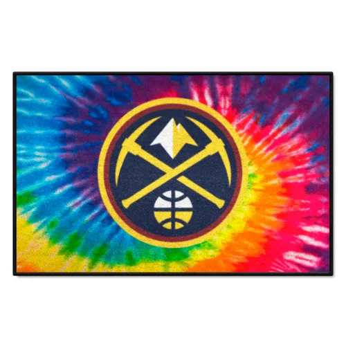 Fan Mats Denver Nuggets Tie Dye Starter Mat Accent Rug - 19In. X 30In.