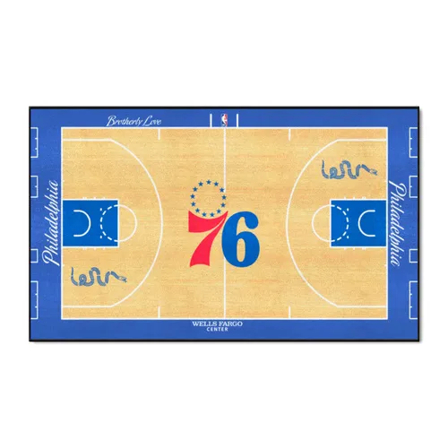 Fan Mats Philadelphia 76Ers 6 Ft. X 10 Ft. Plush Area Rug