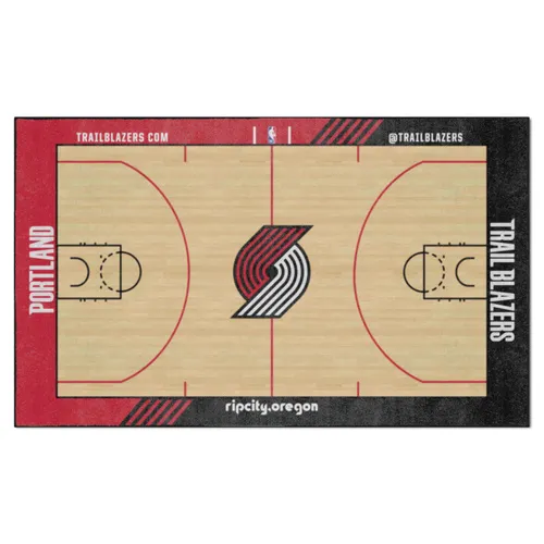 Fan Mats Portland Trail Blazers 6 Ft. X 10 Ft. Plush Area Rug