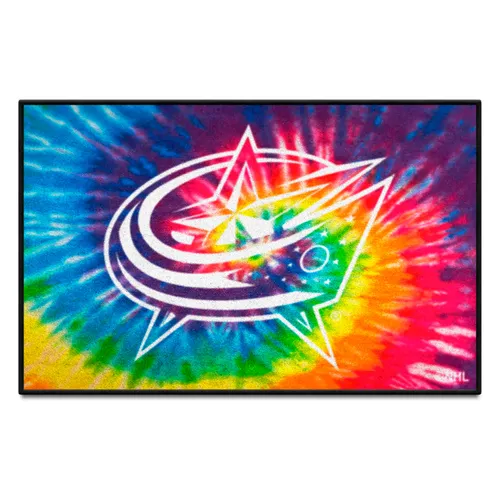 Fan Mats Columbus Blue Jackets Tie Dye Starter Mat Accent Rug - 19In. X 30In.