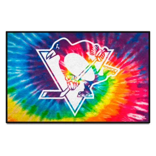 Fan Mats Pittsburgh Penguins Tie Dye Starter Mat Accent Rug - 19In. X 30In.