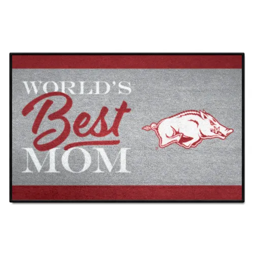 Fan Mats Arkansas Razorbacks World's Best Mom Starter Mat Accent Rug - 19In. X 30In.