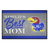 Fan Mats Kansas Jayhawks World's Best Mom Starter Mat Accent Rug - 19In. X 30In.