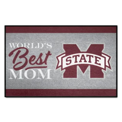 Fan Mats Mississippi State Bulldogs World's Best Mom Starter Mat Accent Rug - 19In. X 30In.