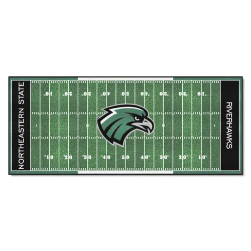 Fan Mats Northeastern State Riverhawks Field Runner Mat - 30In. X 72In.