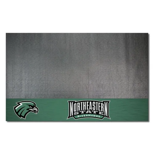 Fan Mats Northeastern State Riverhawks Vinyl Grill Mat - 26In. X 42In.