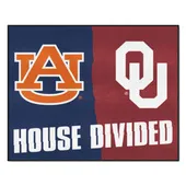 Fan Mats House Divided - Auburn / Oklahoma House Divided Rug - 34 In. X 42.5 In.