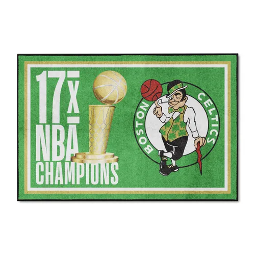 Fan Mats Boston Celtics Dynasty 4Ft. X 6Ft. Plush Area Rug