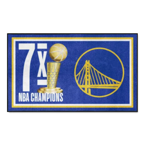 Fan Mats Golden State Warriors Dynasty 3Ft. X 5Ft. Plush Area Rug