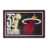 Fan Mats Miami Heat Dynasty 4Ft. X 6Ft. Plush Area Rug