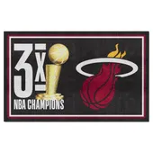 Fan Mats Miami Heat Dynasty 5Ft. X 8Ft. Plush Area Rug