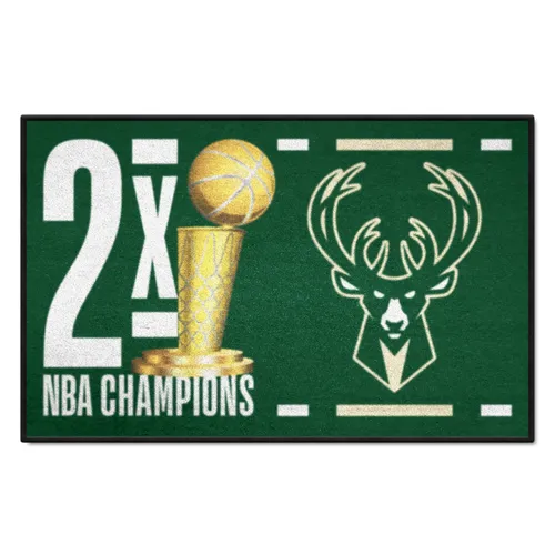 Fan Mats Milwaukee Bucks Dynasty Starter Mat Accent Rug - 19In. X 30In.