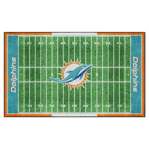 Fan Mats Miami Dolphins 6 Ft. X 10 Ft. Plush Area Rug