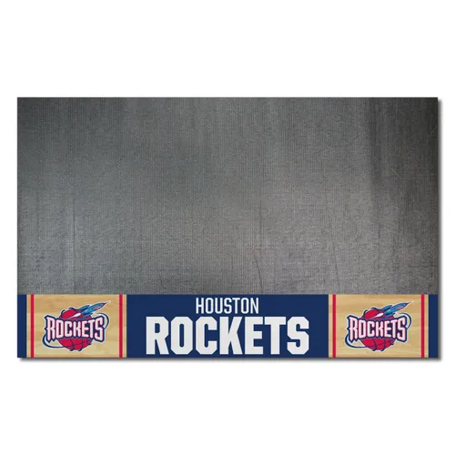 Fan Mats Nba Retro Houston Rockets Vinyl Grill Mat - 26In. X 42In.