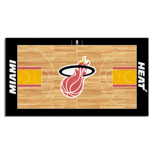 Fan Mats Nba Retro Miami Heat Court Runner Rug - 24In. X 44In.