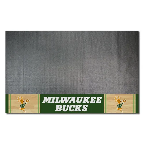 Fan Mats Nba Retro Milwaukee Bucks Vinyl Grill Mat - 26In. X 42In.