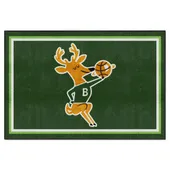 Fan Mats Nba Retro Milwaukee Bucks 5Ft. X 8 Ft. Plush Area Rug