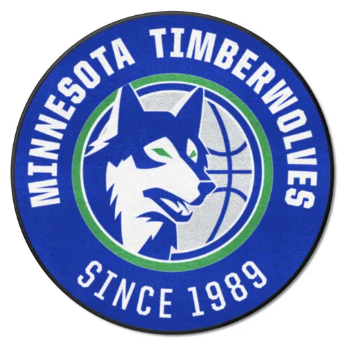 Fan Mats Nba Retro Minnesota Timberwolves Roundel Rug - 27In. Diameter