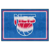 Fan Mats Nba Retro New Jersey Nets 5Ft. X 8 Ft. Plush Area Rug