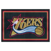 Fan Mats Nba Retro Philadelphia 76Ers 5Ft. X 8 Ft. Plush Area Rug