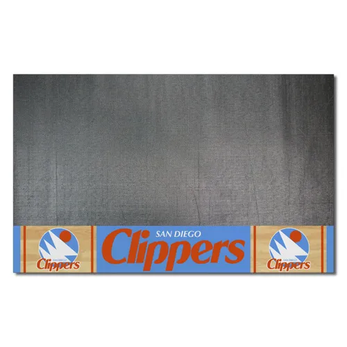 Fan Mats Nba Retro San Diego Clippers Vinyl Grill Mat - 26In. X 42In.