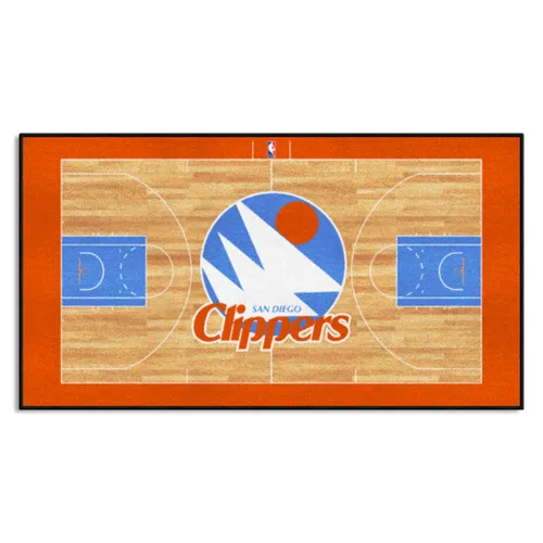 Fan Mats Nba Retro San Diego Clippers Court Runner Rug - 24In. X 44In.