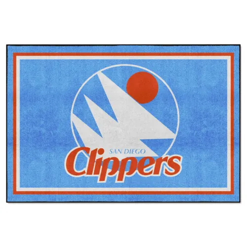 Fan Mats Nba Retro San Diego Clippers 5Ft. X 8 Ft. Plush Area Rug