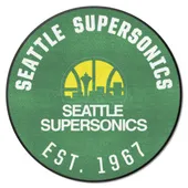 Fan Mats Nba Retro Seattle Supersonics Roundel Rug - 27In. Diameter