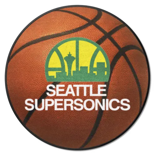 Fan Mats Nba Retro Seattle Supersonics Basketball Rug - 27In. Diameter