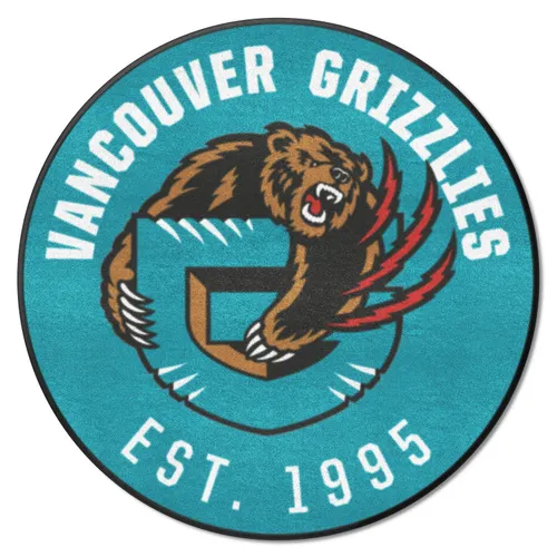 Fan Mats Nba Retro Vancouver Grizzlies Roundel Rug - 27In. Diameter