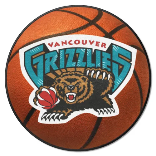 Fan Mats Nba Retro Vancouver Grizzlies Basketball Rug - 27In. Diameter