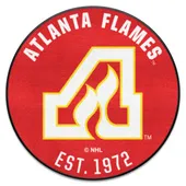 Fan Mats Nhlretro Atlanta Flames Roundel Rug - 27In. Diameter