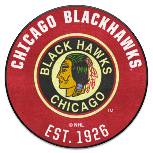 Fan Mats Nhlretro Chicago Blackhawks Roundel Rug - 27In. Diameter