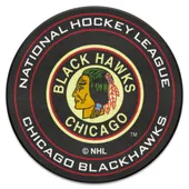 Fan Mats Nhlretro Chicago Blackhawks Hockey Puck Rug - 27In. Diameter