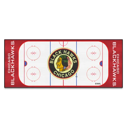 Fan Mats Nhlretro Chicago Blackhawks Rink Runner - 30In. X 72In.