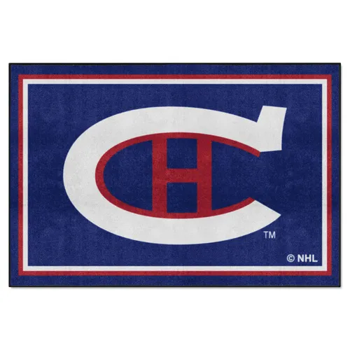 Fan Mats Nhlretro Montreal Canadiens 5Ft. X 8 Ft. Plush Area Rug