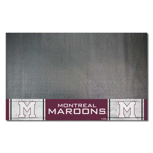 Fan Mats Nhlretro Montreal Maroons Vinyl Grill Mat - 26In. X 42In.