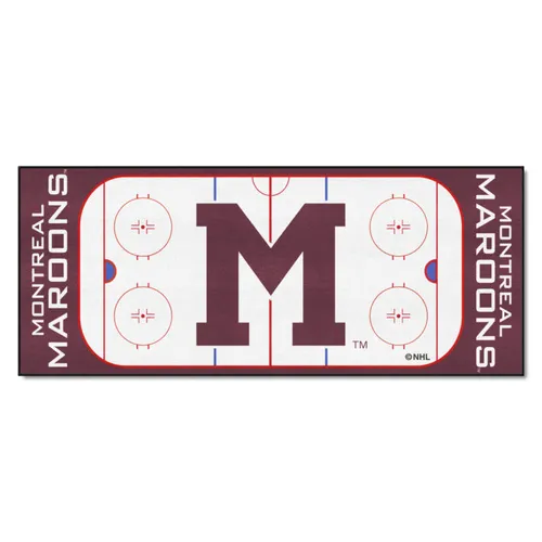 Fan Mats Nhlretro Montreal Maroons Rink Runner - 30In. X 72In.