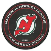 Fan Mats Nhlretro New Jersey Devils Hockey Puck Rug - 27In. Diameter