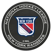 Fan Mats Nhlretro New York Rangers Hockey Puck Rug - 27In. Diameter