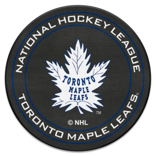 Fan Mats Nhlretro Toronto Maple Leafs Hockey Puck Rug - 27In. Diameter