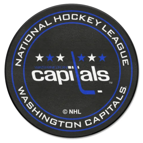 Fan Mats Nhlretro Washington Capitals Hockey Puck Rug - 27In. Diameter