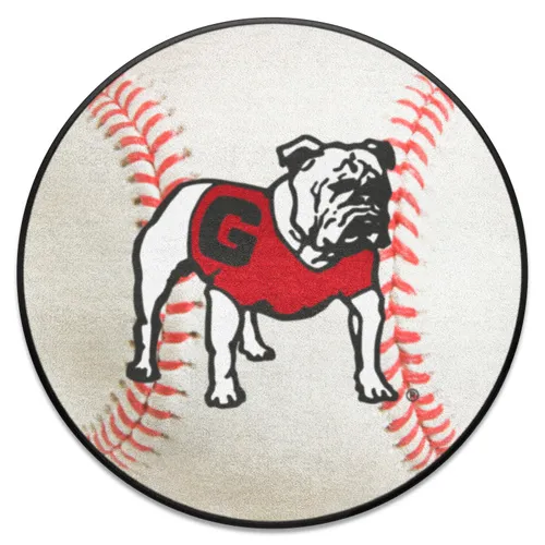 Fan Mats Georgia Bulldogs Baseball Rug - 27In. Diameter