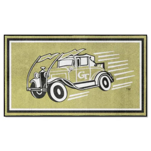 Fan Mats Georgia Tech Yellow Jackets 3Ft. X 5Ft. Plush Area Rug