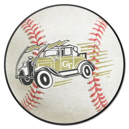 Fan Mats Georgia Tech Yellow Jackets Baseball Rug - 27In. Diameter